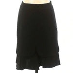 Etcetera  Black Witty Tiered Ruffle Hem A-Line Skirt Size 00 NWT MSRP $275 Photo 5