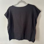 Everlane  The Muscle Top Linen Shirt Black Large Short Sleeve Photo 2