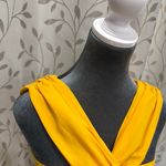 TCEC  Yellow Ruched Peplum Blouse Photo 7