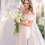 Gal Meets Glam Julia Dress Pink Polka Dot Off Shoulder Midi Size 14 Linen Blend Photo 1