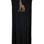 Vintage Black CoConut Bay Giraffe Maxi Dress Photo 0
