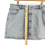 Michael Kors Jean Skirt Womens 14 Blue Denim Mini Button Front Casual Timeless Photo 6