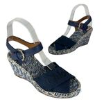 Chloé Chloe Piia Espadrille Logo Wedges in Denim Photo 3