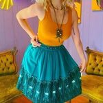 Vintage 1950s Guatemalan Midi Circle Skirt Size XS Photo 0