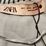 ZARA  Strapless Teal Dress with White Accents Photo 3