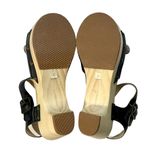 NEW Five Worlds Leather Open Toe Wooden Clogs Size 7 Photo 4