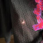 Free People EUC Symphony Bell Sleeve Dress / Tunic Top Black Floral Generous XS Photo 10