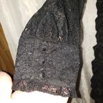 ZARA  black draped lace longsleeve mini dress small nwt Photo 7