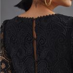 Anthropologie  Maeve Black Embroidered Lace Mini Dress Size 2 Photo 2