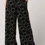 Moussy Women's Hoop Chain Wide Leg Pant‎ High Rise Size Smal Black Photo 0