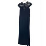 Adrianna Papell Women's Sequin Jersey Black Dress Size 6 Formal Cocktail Photo 4
