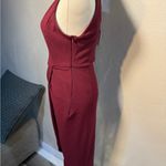 Hello Molly Burgundy Asymmetrical Cutout Midi Dress – Size 8 (NWT) Photo 4