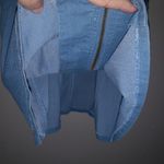 Beautiful Japanese S Manga Denim Zip Front Cargo Pocket Mini Dress Blue Photo 3