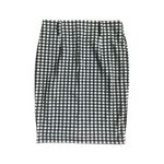 Maeve  Anthropologie Black White Gingham Plaid Pencil Skirt Size Large Photo 0