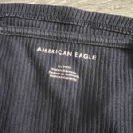 American Eagle  Lace Navy Blue Ribbed Tank Top Photo 2