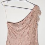Reiss  Mena one shoulder blush crochet lace dress size 8 Photo 86
