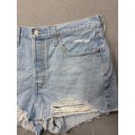 Levi's Women's Size 31 Denim 501 Shorts Distressed Ripped Frayed Hem Light Wash Photo 6