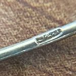 Sterling Silver Vintage  Amber Miniature Violin Pin Brooch Photo 10