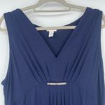 Vtg 90s  Babydoll Maxi Dress Sz 16 Chicos 3 Asymmetrical Coastal Minimal Photo 2