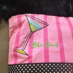 Vintage Pink Striped Blue Devil Purse Photo 3