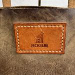 Rogue Industrie Leather Tote Bag Full Grain Heavy Purse Brown Open Top Distress Photo 3