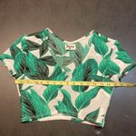 Show Me Your Mumu  crop top! Green palms leaf crop top size small! Photo 3