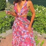 Mac Duggal 68076 Ruffle Floral Cut Out Dress Photo 0