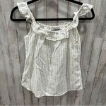 Reformation Stripe Lightweight Tank Top Ruffle Sleeve Photo 0