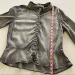 Via Penny Lane Reworked Apparel | Journey Graphic Gray Button Up Shirt Small Photo 9