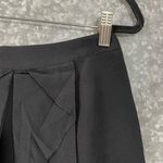 Anthropologie Odille  Black Ruffle Front Straight Skirt - Size 8 - Pink Lining Photo 1