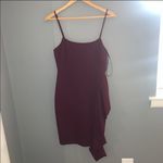 Lulus NWT burgundy ruffle sleeveless mini dress Photo 4