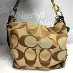 Coach y2k  Black Brown Carly Large Hobo Signature Shoulder Bag Purse Photo 1