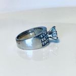 Crystal Solitaire Ring Silver Photo 4