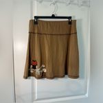 Natural Life Cotton Y2K CampCore Brown Owl Appliqué Sewn On Mini Skirt Sz Large Photo 2