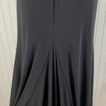 Rachel Allan Beaded Jersey Evening Gown High Slit Mock Jewel Neck Size 8 Formal Black Photo 12