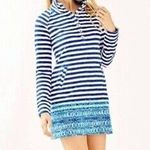 Lilly Pulitzer Marlowe Dress Womens Small Mini Lets Cha Cha Marine Long Sleeve S Photo 0