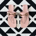 Jeffrey Campbell Lil Bit Sandy Sandals in Shiny Natural Size 6 Photo 4