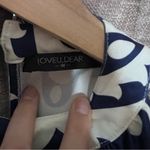 LoveU.Dear Blue and White Patterned Trapeze Style High Neck Tank Top Size Medium Photo 5