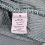 Aerie  Zebra Print Oversized Sweatshirt Light Blue‎ Grey Long Sleeve Crew Neck XS Photo 4