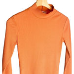 Ena Pelly by Revolve Long Sleeve Rib Sweater Top Orange Photo 3
