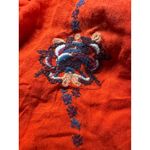 Free People  Embroidered Red Boho Mini Dress Cutout Back Size L with pockets Photo 10