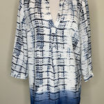 Willi Smith Patterned Blouse 3/4 Sleeve Sz Small Photo 0