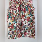BASS co paisley Floral Print Tunic Top size M medium Red Photo 4