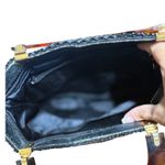 Vintage 60s/70s Black Mesh Handbag‎ w/ Tortoise Lucite Handles, Zip Top Photo 7