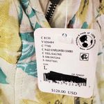 Free People Altura Floral Sunflower Print Babydoll Mini Linen Blend Dress, Size L 12-14 Photo 7