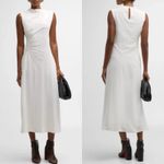 ALC Frank A.L.C. Kaia Gathered Sleeveless Midi Dress Off White Size 6 Feminine modest Chic Photo 10