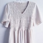 Anthropologie Roolee Ruched Bust V-Neckline Mock Wrap Midi Dress Photo 2