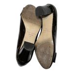 Kate Spade Glossy Patent Leather Reptile Embossed Chunky Heel Loafer Pump 7M Photo 6