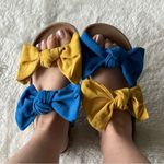 Boutique bow tie color block sandals 7.5 Photo 0