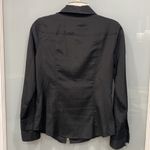 Michael Kors  Women's Black Blouse Full Zip Long Sleeve Collar Dress Shirt Top P Photo 3